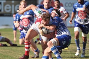 Una jugada del partido.