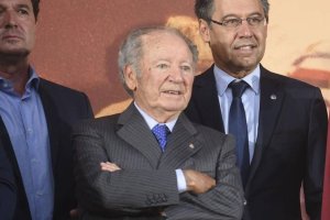 El expresidente del F. C. Barcelona en uno de sus últimos actos.