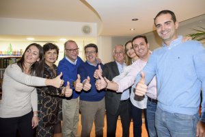 Celebración de la victoria en la sede del PP.