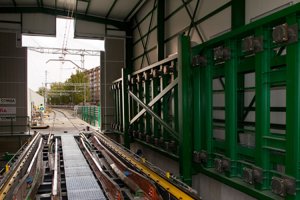 Cambiador de ancho similar al que se construirá en Granada