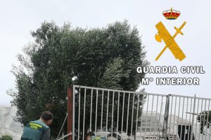 La Guardia Civil durante la investigación.