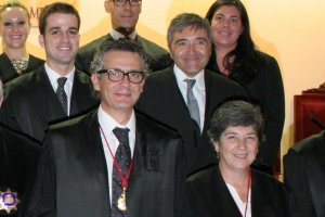 El decano Juan Luis de Aynat y la diputada primera Rita María Sánchez