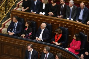 Pedro Sánchez, ayer en el Congreso.