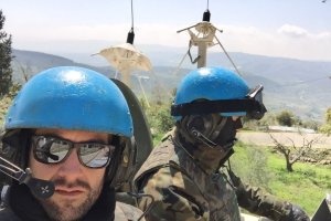 Javier Pajarón con la Legión, en Líbano.