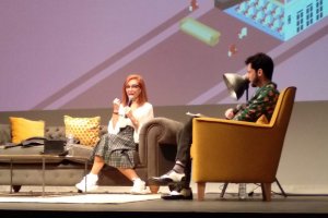 Mercedes Hoyos, durante la conversación de Cinejoven 2018.