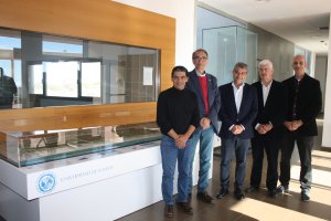 Presentación de la maqueta de tres metros de longitud de las Salinas de Cabo de Gata.