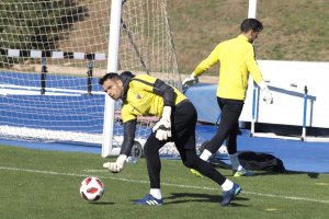 René Román entrenando en el Anexo.