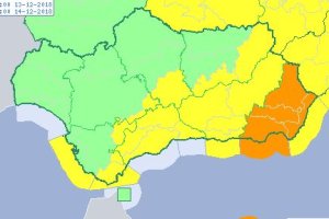 La provincia de Almería, con aviso naranja para mañana.