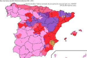 Distribución histórica del volumen de lluvia por meses