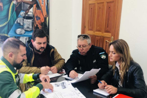 Reunión de coordinación para el evento.