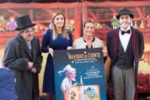 Carolina Lafita junto a los actores que participarán en la actividad.