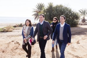 Javier Aureliano García y Óscar Liria, durante su visita.