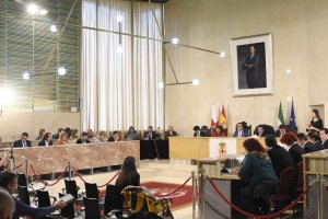 Vista general del Pleno del Ayuntamiento de Almería