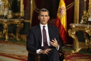 Imagen del Rey, Felipe VI en su discurso 