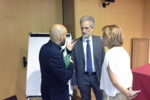 El consejero de Salud, Aquilino Alonso, en el foro de debate sobre el sistema de salud.