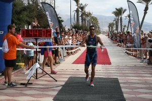 Germán Rodríguez, primero en cruzar la meta.