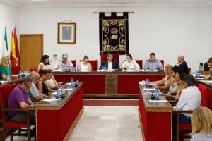 Imagen de una sesión plenaria celebrada en el ayuntamiento de Adra durante este presente año 2018.