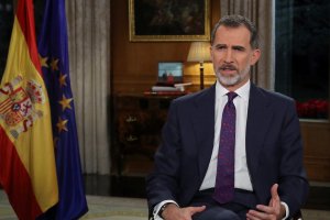 El Rey Felipe VI en Zarzuela durante su mensaje navideño a los españoles, el quinto que pronuncia