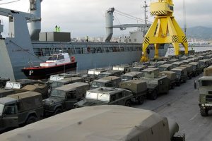 La droga fue transportada en vehículos de La Legión.