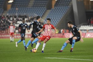 Juan Carlos Real en el partido contra el Lugo.