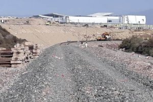 Desmonte de la vía en el tramo soterrado.