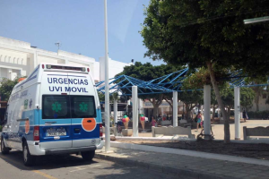 Una de las ambulancias que prestan servicio en Níjar