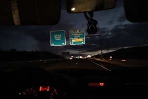 Acceso a la A-45 desde la Cuesta de los Visos.