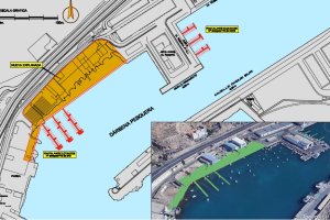 Plano de las actuaciones previstas en el puerto pesquero