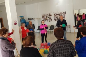 Entrega del material deportivo.
