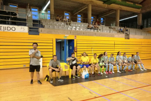 El banquillo del equipo celeste.