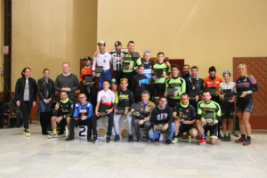 El podio con los vencedores.