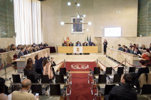 Vista general del pleno del día de ayer