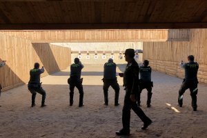 Ejercicios de tiro de la Guardia Civil en Benahadux
