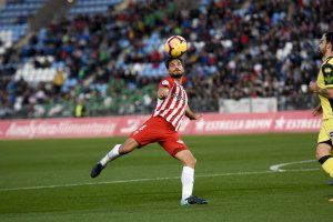 Romera en el partido ante el Numancia.