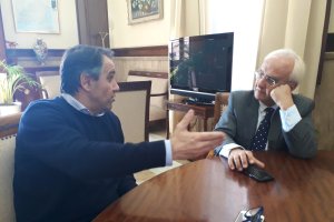 Juan José Segura y Manuel de la Fuente durante su reunión