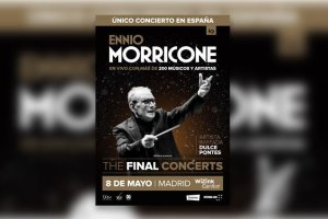 Cartel anunciador del concierto de Ennio Morricone en Madrid.