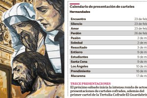 Calendario de presentaciones de carteles de las hermandades almerienses.