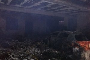 Sótano de la vivienda en el que se ha originado el incendio.