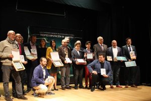 Todos los premiados con el Presidente de la Federación Andaluza, Manuel Alonso