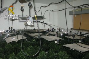 Imagen de la droga en el interior de la vivienda.