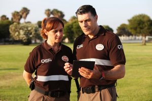 Vigilantes  de Grupo Control durante un servicio.