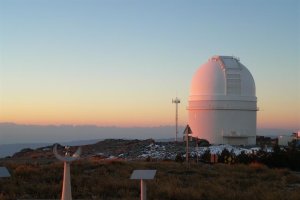 Calar Alto, lleva funcionando desde 1973 en la cima de la sierra de los  Filabres.