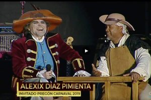 Joaquín Sabina y Alexis Díaz-Pimienta, durante el pregón.