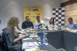 Encuentro ayer de Coag con los medios de  comunicación para protestar por los vaivenes de los precios agrícolas.