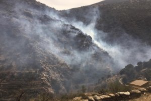 Zona del incendio, en una imagen del Infoca.