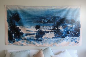 Diseño de paisaje natural hecho de forma artesanal.