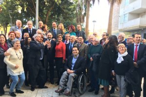 Cargos y militantes socialistas con Ábalos.