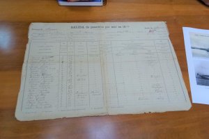 Documento llamado ‘Movimiento de pasajeros por mar’, que data del 2 de junio de 1920.