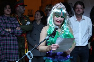 Mari Carmen vestida de Sirenita para dar el pregón de Carnaval. Foto: Ricardo Alba