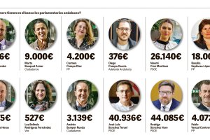 Saldo en cuentas bancarias de los parlamentarios andaluces.